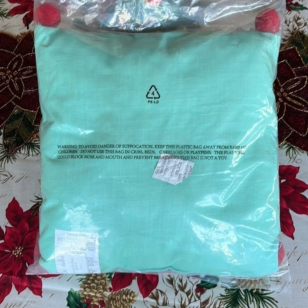 Brand New Christmas Throw Pillow “This Home is Run By Elves” 16” x 16” Square